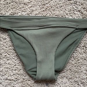 Olive Holister Ribbed Bikini Bottoms